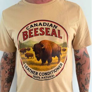 Canadian Beeseal Men's Bison T-Shirt - Tan